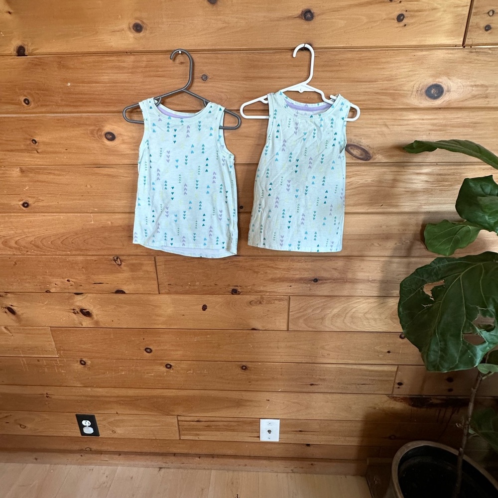 Cat & Jack Light Blue Tank Tops for twins